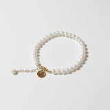 Natural Pearl Bracelet Round Pendulum Small Beads Bangle Jewelry