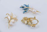 Elegant Natural Pearl Brooch
