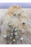 Natural Pearl Cubic Zirconia Silver Women Earrings 925 Sterling Mini Earrings