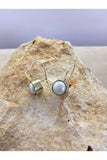 Natural Pearl Cubic Zirconia Silver Women Earrings 925 Sterling Mini Earrings