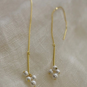Natural Pearl Drop Earrings 14K Filled Boho Oorbellen Brinco Vintage Jewelry
