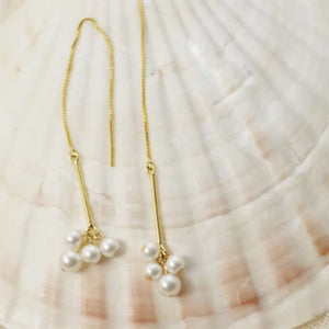Natural Pearl Drop Earrings 14K Filled Boho Oorbellen Brinco Vintage Jewelry