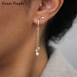 Natural Pearl Circle Earrings Wrap Brincos Minimalism Pendientes
