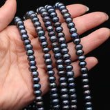 Natural Pearl Flat Beads 8-9mm for Jewelry Making DIY