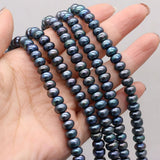 Natural Pearl Flat Beads 8-9mm for Jewelry Making DIY