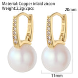 Natural Pearl Hoop Earrings for Women