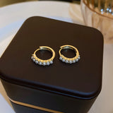Natural Pearl Hoop Earrings for Women Girls Small Huggie Pierced Earrings