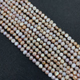Natural Pearl Horizontal Hole Two-sided Light Beads 3-12mm
