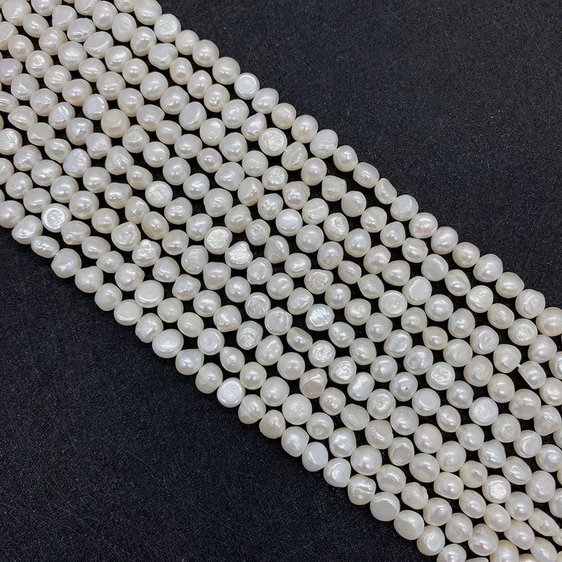 Natural Pearl Horizontal Hole Two-sided Light Beads 3-12mm