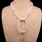 Natural Pearl Potato Bead Jewelry Set - Necklace Bracelet Earring