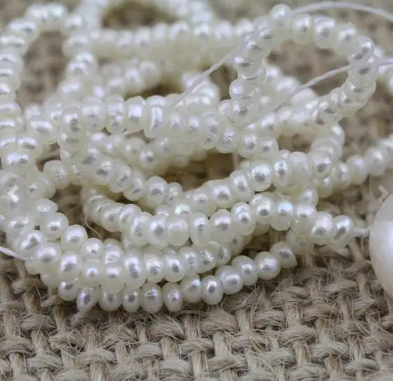AA 2-3MM Natural Pearl Beads Freshwater One Full Strand Small DIY Jewelry
