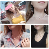 Real Freshwater Baroque Pearl Necklace DIY Wedding Party Jewelry Gift