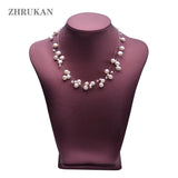 Real Freshwater Baroque Pearl Necklace DIY Wedding Party Jewelry Gift