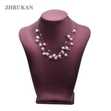 Real Freshwater Baroque Pearl Necklace DIY Wedding Party Jewelry Gift