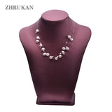 Real Freshwater Baroque Pearl Necklace DIY Wedding Party Jewelry Gift