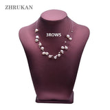 Real Freshwater Baroque Pearl Necklace DIY Wedding Party Jewelry Gift