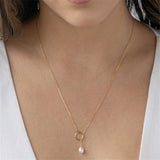 Natural Pearl Necklace 14K Filled Choker Pendants Boho Collier Femme Kolye