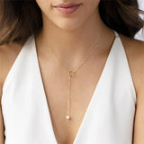 Natural Pearl Necklace 14K Filled Choker Pendants Boho Collier Femme Kolye