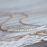 Natural Pearl Necklace Choker 925 Silver Filled Pendants Boho Collier Femme