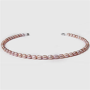 Purple Freshwater Pearl Chocker Necklace Wedding Jewelry