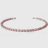 Purple Freshwater Pearl Chocker Necklace Wedding Jewelry