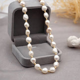 Natural Pearl Necklace Freshwater Beaded Choker Wedding Jewelry Gift