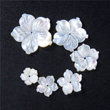 Natural Pearl Oyster Shell Carved Flower Beads for Jewelry Making