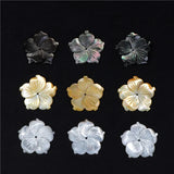 Natural Pearl Oyster Shell Carved Flower Beads for Jewelry Making