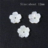 Natural Pearl Oyster Shell Carved Flower Beads for Jewelry Making
