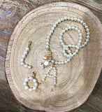 Natural Pearl 26 A-Z English Letter Pendant for Jewelry Making DIY Necklace