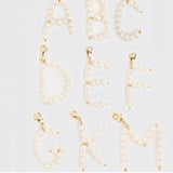Natural Pearl 26 A-Z English Letter Pendant for Jewelry Making DIY Necklace