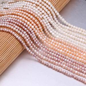 Freshwater Pearls Baroque Loose Spacer Beads 3-4mm DIY Jewelry Making