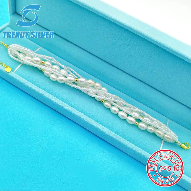 Natural Pearl Retro Style Multi-layer Bracelet