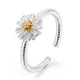 Natural Pearl Rings Adjustable 925 Sterling Silver Zircon & CZ Ring Girl Jewelry