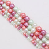 Natural Pink Shell Beads 6mm/8mm/10mm/12mm For DIY Jewelry Making