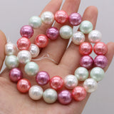 Natural Pink Shell Beads 6mm/8mm/10mm/12mm For DIY Jewelry Making