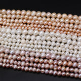 Pink Purple Round Pearl Beads 5/6/7/8/9/10mm