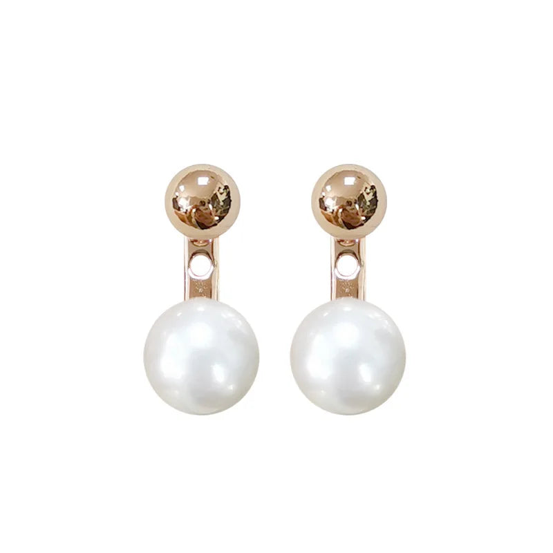 Natural Pearl S925 Silver Stud Earrings for Women