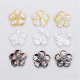 Mother of Pearl Shell Flower Charms for Jewelry Making