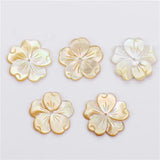 Mother of Pearl Shell Flower Charms for Jewelry Making