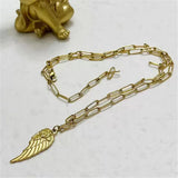 Natural Pearl Vintage Feather Pendant Necklace