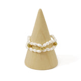 Natural Pearl Women's Rings Retro Fairy Style Finger Ring Wedding Engagement