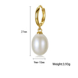 Natural Pearl 925 Silver Earrings Freshwater Pearl Ear Buckles