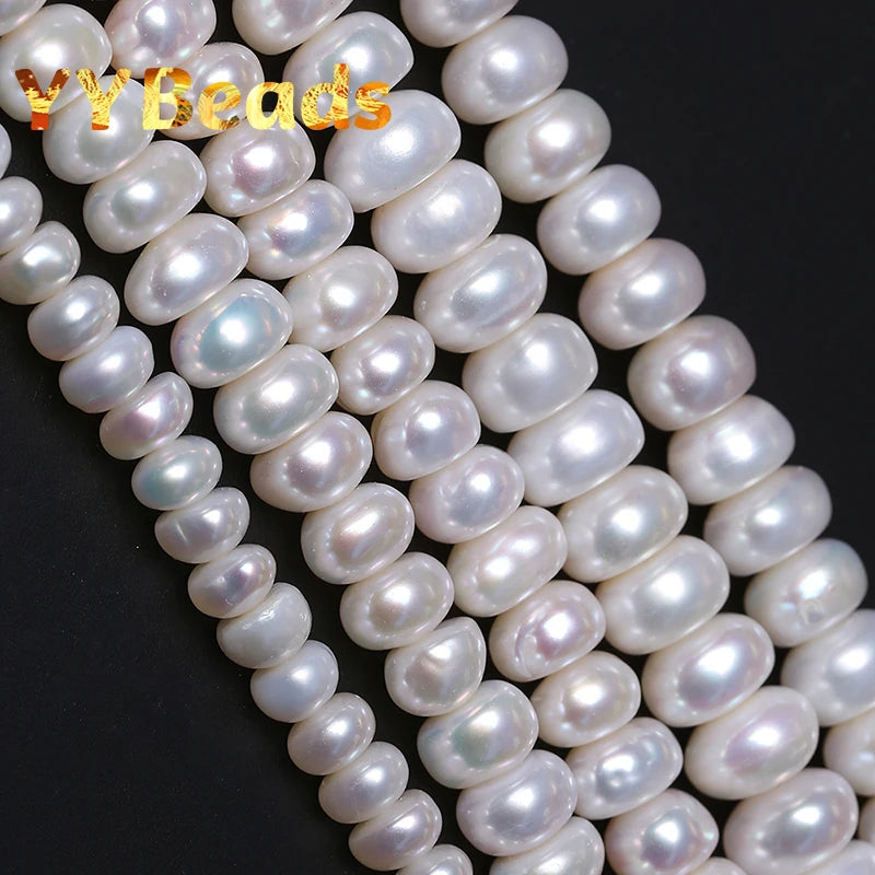 Freshwater Pearls Beads for Jewelry Making - Loose Button-shaped Cultured Beads