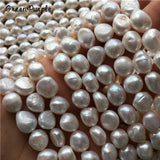 Natural Pearls Circle Earrings Brincos Minimalism Pendientes