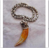 Natural Pendant Hand Carved Pendants Necklace with Chain