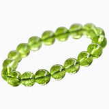 Natural Peridot Bracelet for Women Men Healing Gift Crystal Beads 8mm 10mm