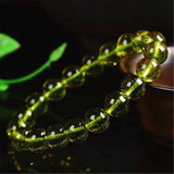 Natural Peridot Bracelet for Women Men Healing Gift Crystal Beads 8mm 10mm