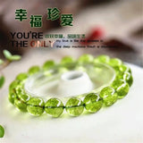 Natural Peridot Bracelet for Women Men Healing Gift Crystal Beads 8mm 10mm