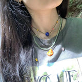 Natural Peridot Choker Necklace Gemstone Women High Jewelry Olivine